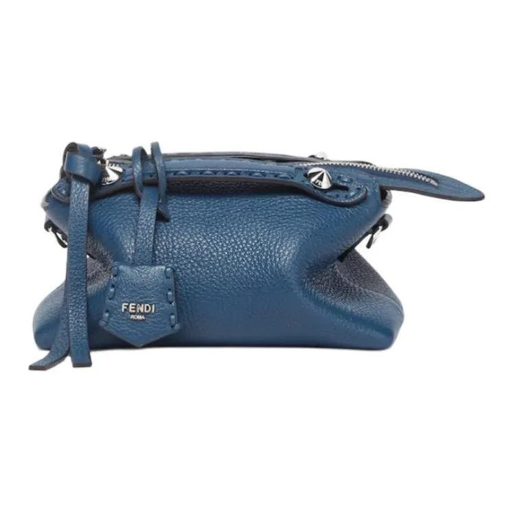 FENDI Calfskin Handbag Blue