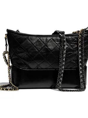 CHANEL Gabrielle Calfskin Black