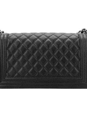 CHANEL LEBOY Calfskin Black