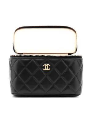 CHANEL Sheepskin Box Bag Black