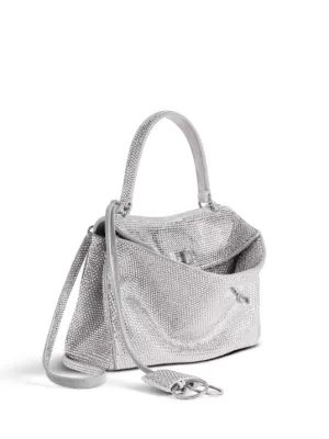 BALENCIAGA Rodeo Mini Handbag With Rhinestones in Smoke Grey