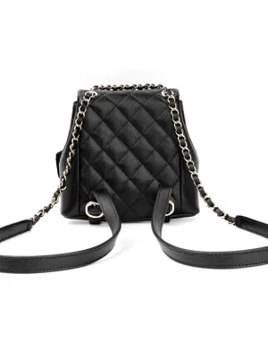 CHANEL Grained Embossed Cow Leather Black