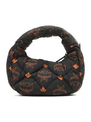 MCM Nylon Hobo Black