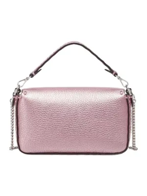 FENDI Calfskin Shoulder Bag Pink
