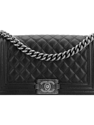 CHANEL LEBOY Calfskin Black