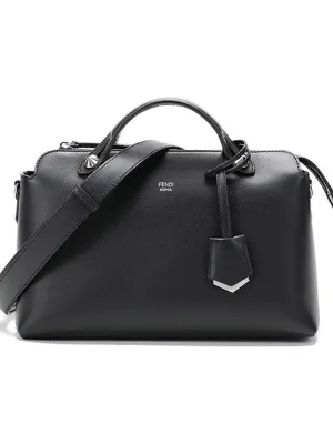 FENDI By The Way Series Calfskin Boston Bag Black