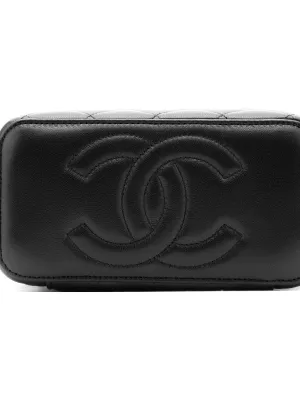 CHANEL Sheepskin Box Bag Black