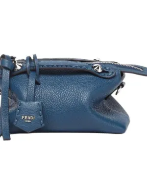 FENDI Calfskin Handbag Blue