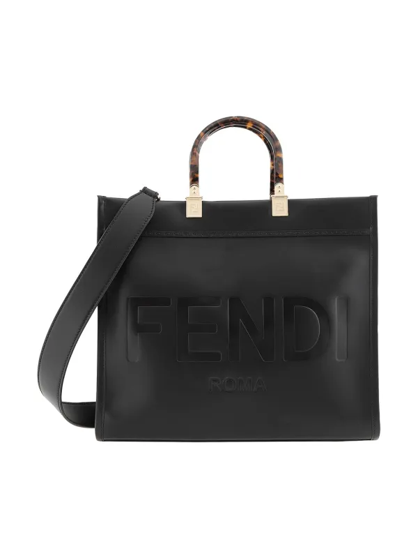 Product FENDI By Marc Jacobs FENDI Sunshine Medium Black Leather Shopper Image