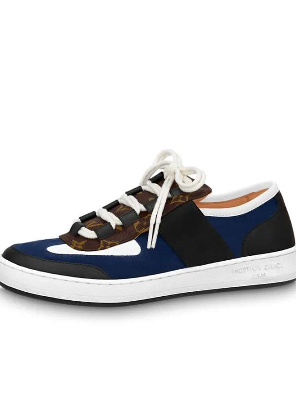 Product LOUIS VUITTON Lous Sneakers 'Blue Black With Brown Monogram' Image