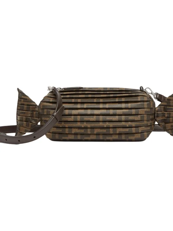 Product FENDI FF Canvas Shoulder Bag Brown Image