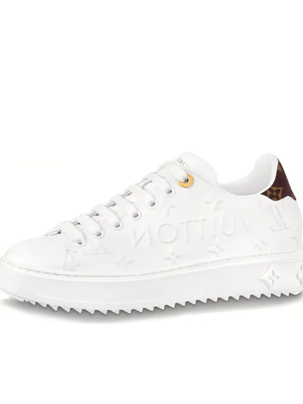 Product LOUIS VUITTON Time Out Debossed Monogram Leather White White Women's Image