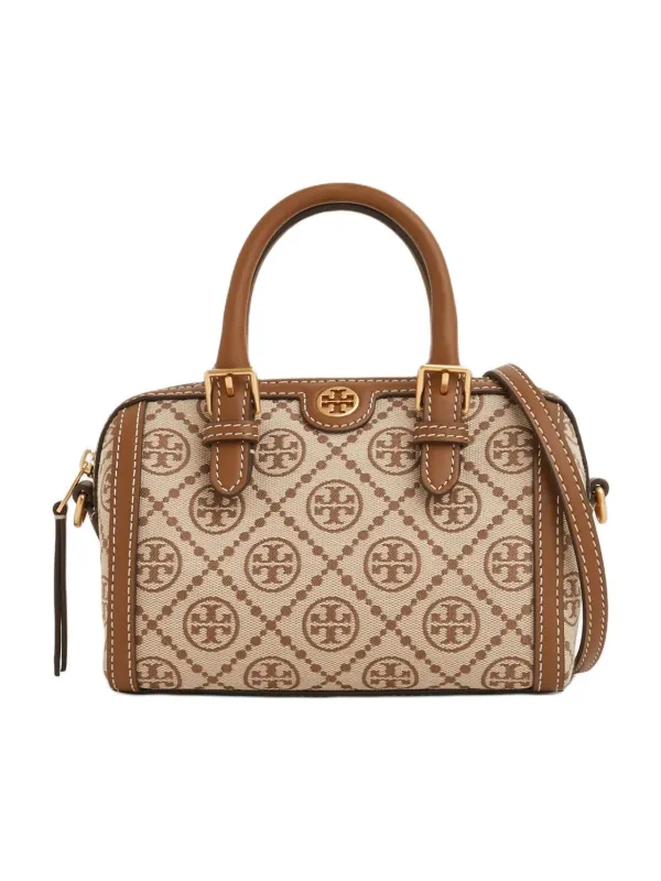 Product TORY BURCH Monogram Fabric With Leather Hazelnut Brown Image