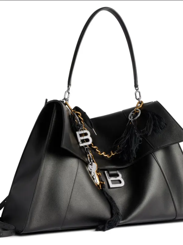Product BALENCIAGA WOMEN'S HOURGLASS SOFT LARGE HANDBAG IN BLACK Image