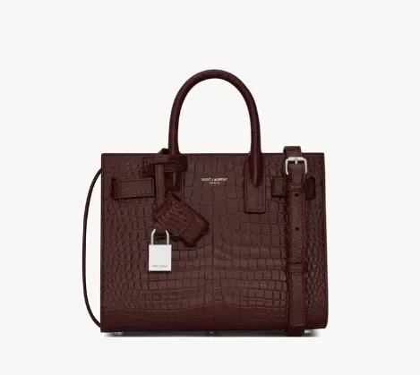 Product Saint Laurent Paris sac de jour in crocodile-embossed leather Image