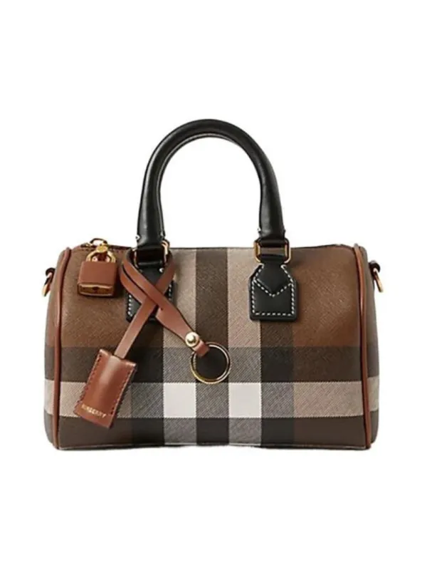Product Burberry Cow Leather Bowling Bag Brown Image