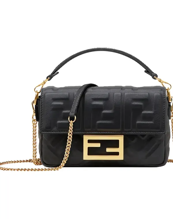 Product FENDI Baguette Sheepskin Baguette Bag Black Image