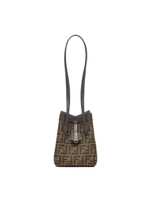 Product FENDI Cotton With Calfskin Origami Bag Brown Image