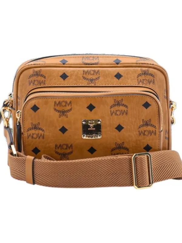 Product MCM Aren Small Canvas Crossbody Bag Cognac Image