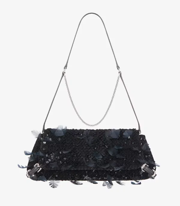 Product GIVENCHY Voyou Clutch bag in satin with embroidered sequins Image