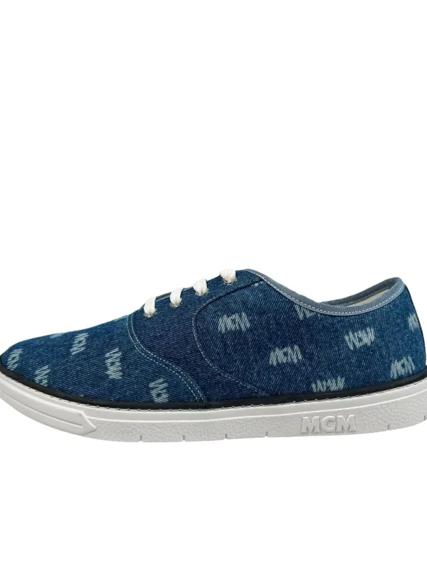 Product MCM Canvas Shoes Men Low Top Blue Image