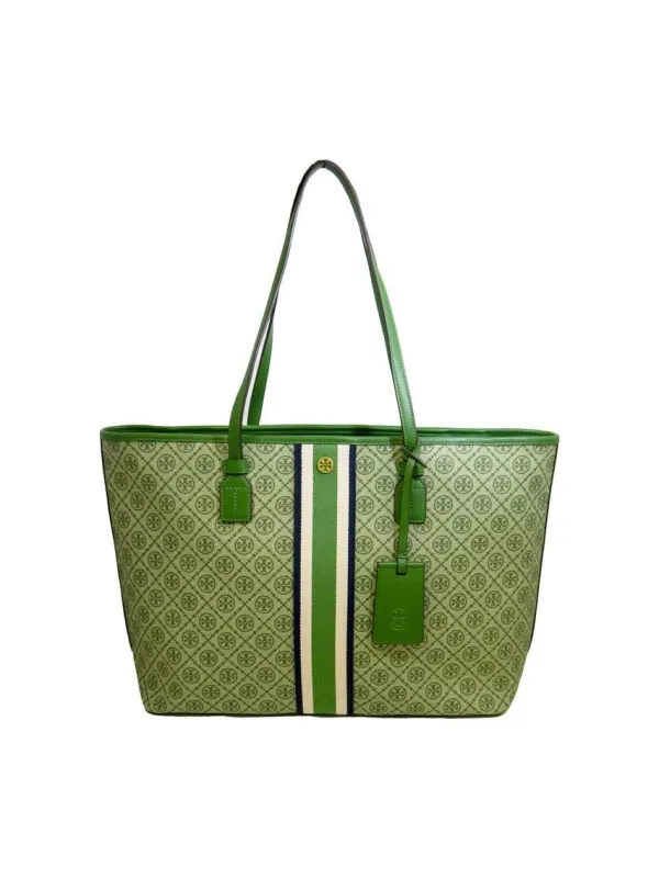 Product TORY BURCH T Monogram Coated Canvas Green Image