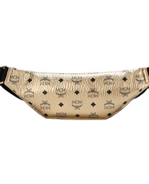 Product MCM Leather Crossbody Fanny Gold Image