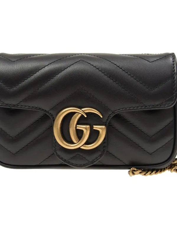 Product GUCCI GG Marmont Matelasse Super Mini Bag Black Image