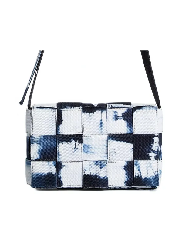 Product Bottega Veneta CASSETTE Denim Shoulder Bag Crossbody Bag  Marine Blue & White Image