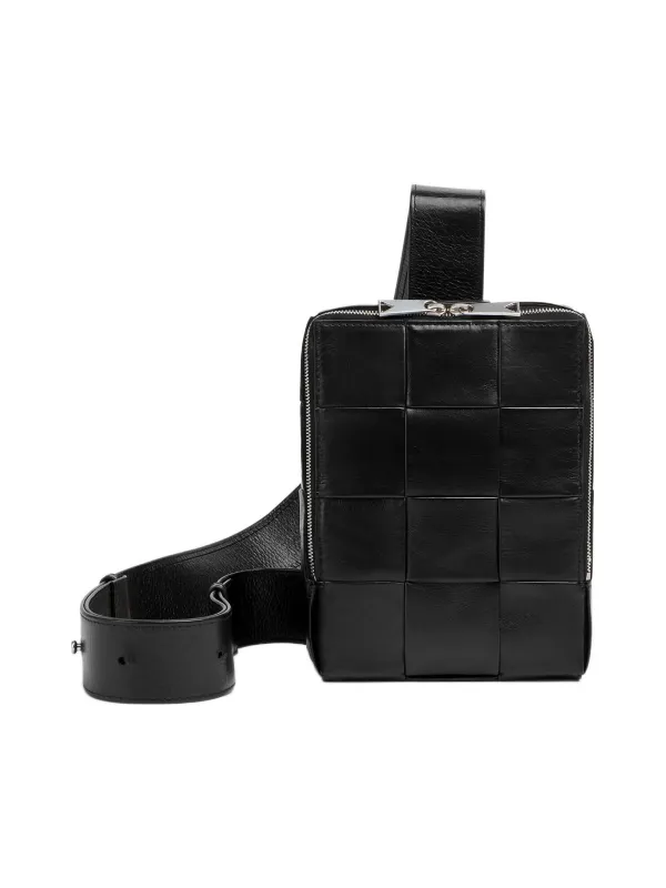 Product Bottega Veneta Cow Leather Shoulder Bag Crossbody Bag Sling Black Image