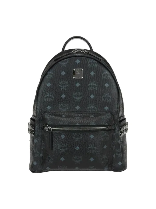 Product MCM Stark Visetos Coated Canvas Backpack Small Black Image