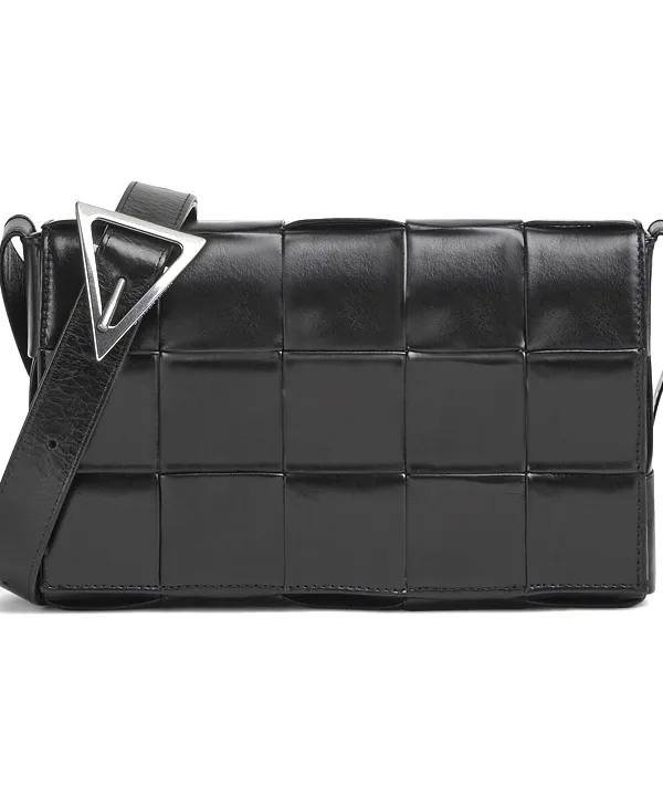 Product Bottega Veneta Cassette Intreccio Crossbody Bag Medium Black Image