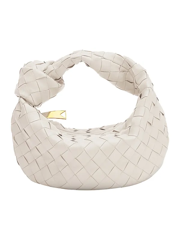 Product Bottega Veneta Lambskin Croissant Bag Chalk White Image