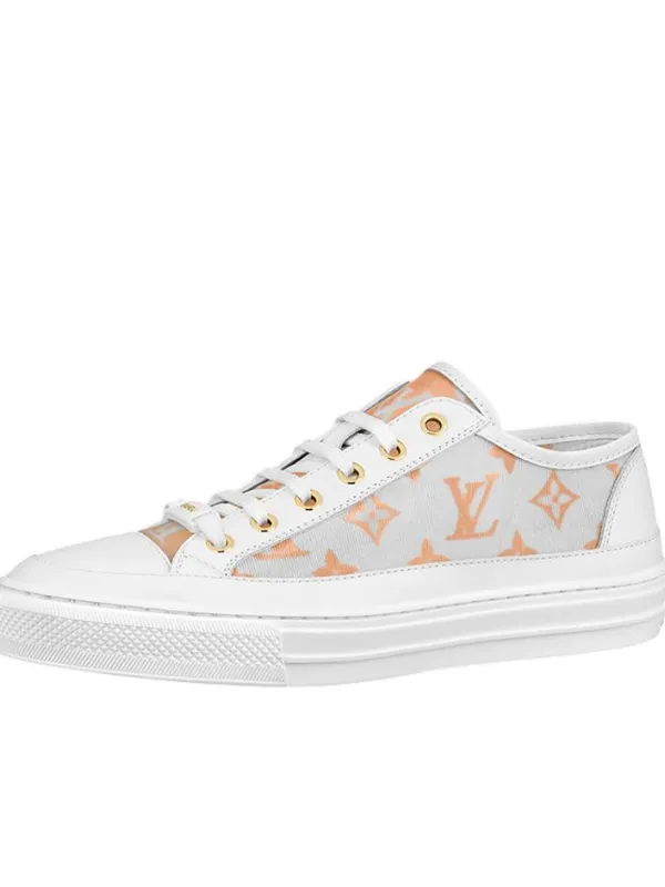 Product LOUIS VUITTON Stellar Stylish Skateboarding Shoes Women's White Orange Image