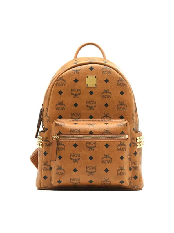 Product MCM Stark Visetos Canvas With Leather Brown Image