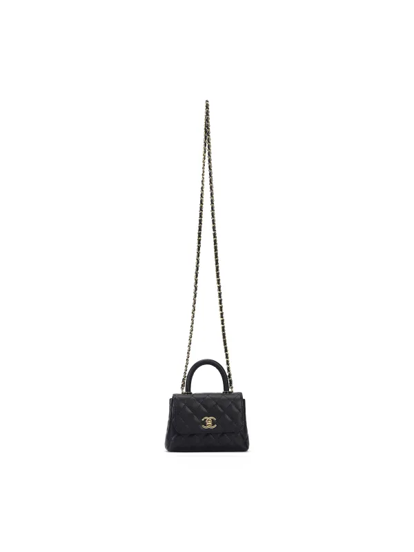 Product CHANEL COCO Handle Grained Calfskin Black Image