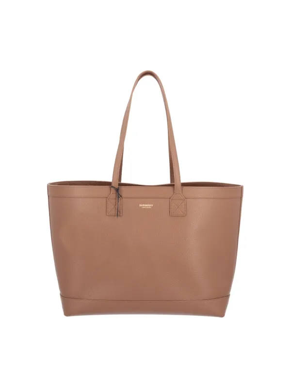 Product Burberry Leather Tote Bag Earth Brown Image