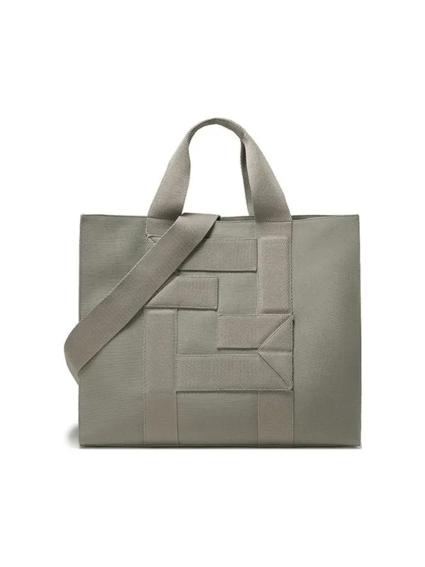 Product FENDI Canvas Handbag Gray Brown Taupe Image