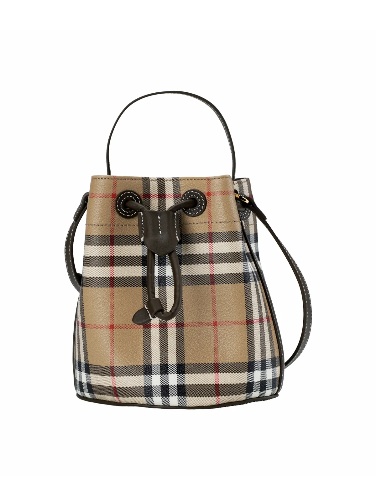 Burberry Polyurethane Bucket Bags Beige