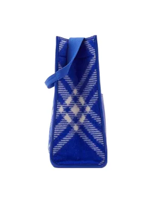 Burberry Wool Blend Polyamide Tote Bag Knight Blue