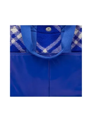 Burberry Wool Blend Polyamide Tote Bag Knight Blue