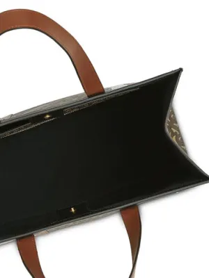 Burberry Monogram Stripe E-Canvas Tote Bag