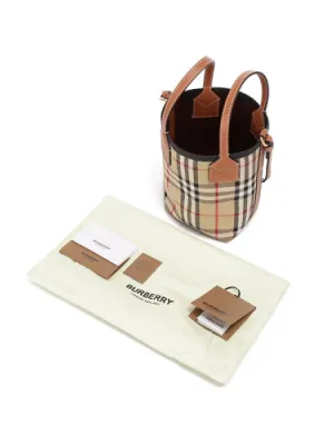 Burberry Society check bucket bag