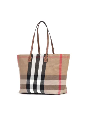 Burberry Cotton Tote Bag Birch Brown