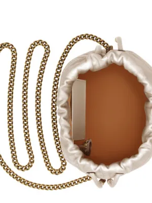 GUCCI White Leather Marmont mini