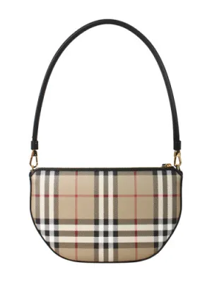 BURBERRY  Vintage Check Pattern Baguette Bag