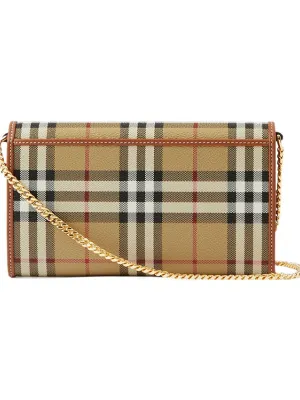 Burberry Polyester Cow Leather Wallet Beige