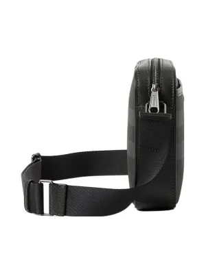 Burberry Calfskin Embellishment Shoulder Bag Charcoal Black