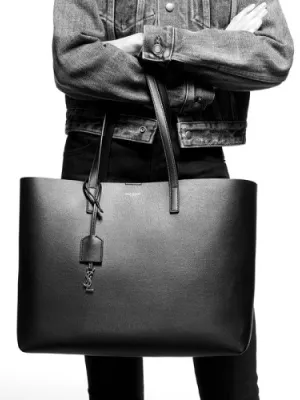 SAINT LAURENT PARIS shopping black leather