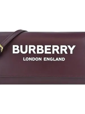 Burberry Printed Logo Mahogany Red